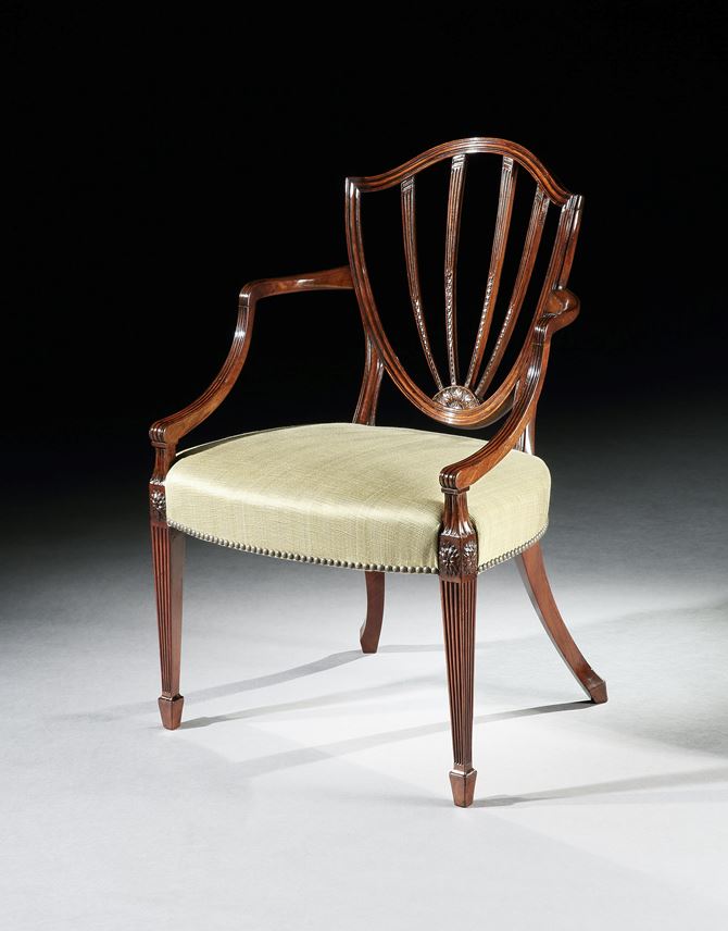 A SET OF SIX GEORGE III MAHOGANY OPEN ARMCHAIRS ATTRIBUTED TO GILLOWS | MasterArt